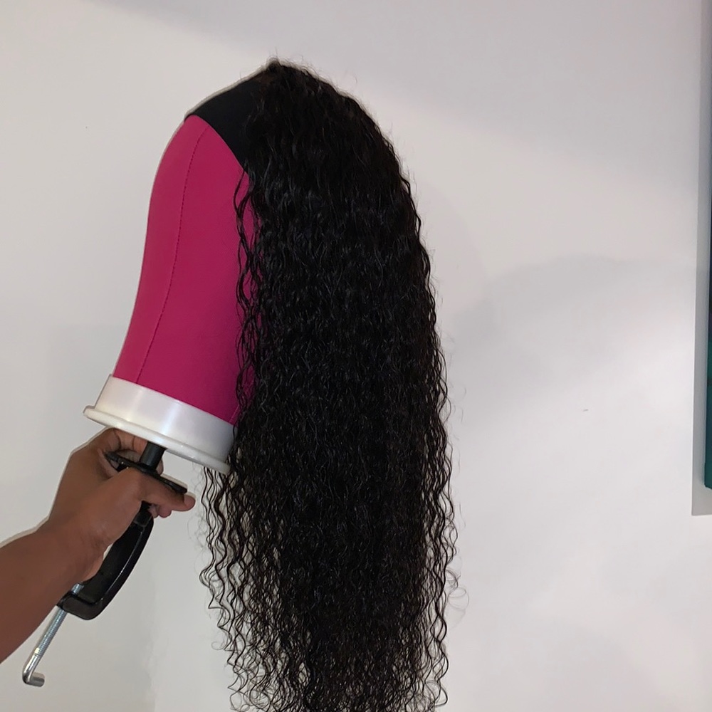 24 inch Brazilian deep wave headband wig